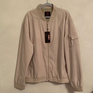 NWT Travels Together With You Men's Beige Windbreaker Jacket Size 3XL